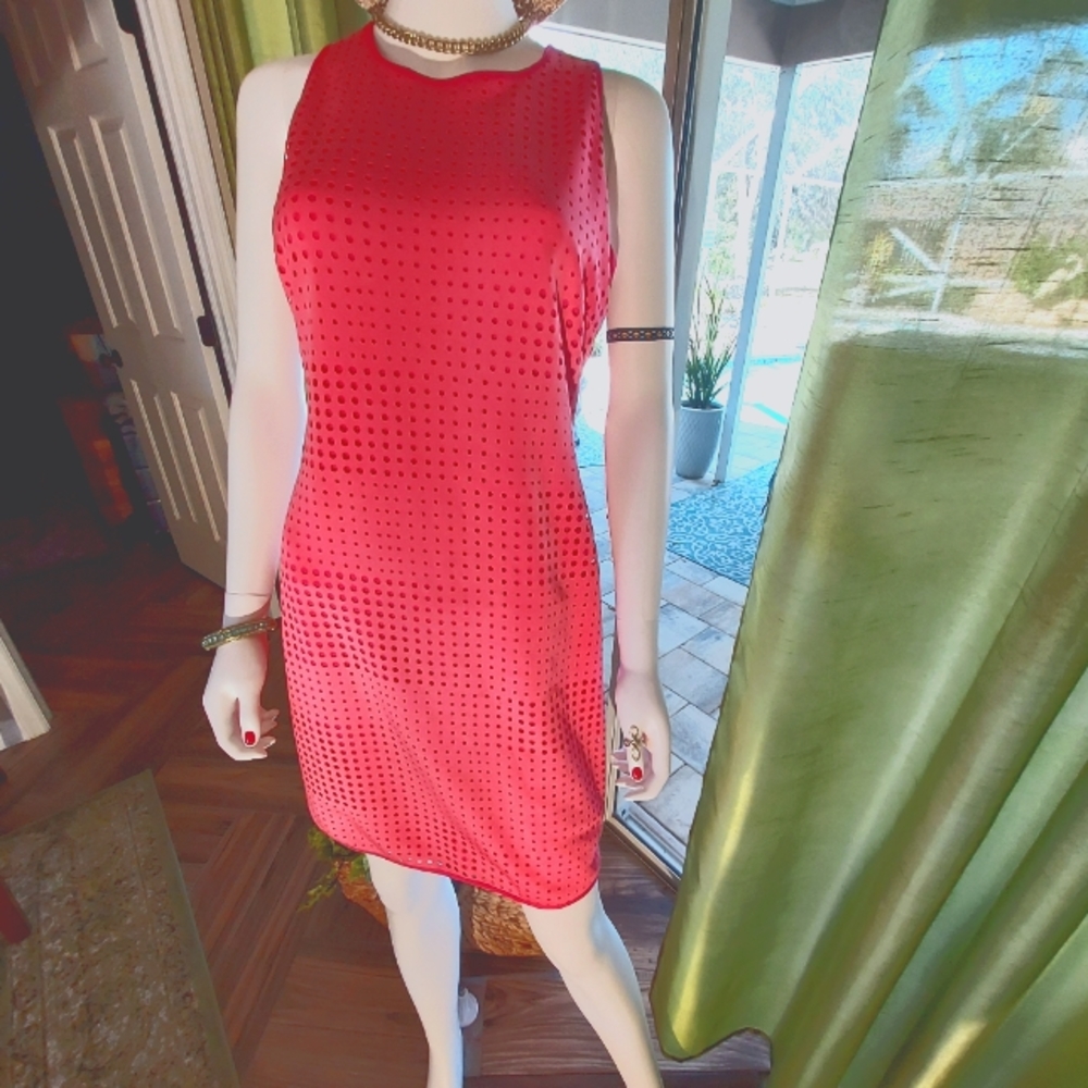 Andrew Marc of New York Circle Punch Dress: Size 8